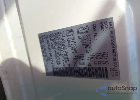 2015 Nissan Pathfinder Platinum z USA, uszkodzony, nr VIN 5N1AR2MN6FC601718